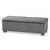 Roanoke Modern And Contemporary Grey Velvet Fabric Upholstered Grid-Tufted Storage Ottoman Bench BBT3101-Grey Velvet/Walnut-Otto