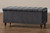 Kaylee Modern And Contemporary Grey Velvet Fabric Upholstered Button-Tufted Storage Ottoman Bench BBT3137-Grey Velvet/Walnut-Otto