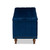 Kaylee Modern And Contemporary Navy Blue Velvet Fabric Upholstered Button-Tufted Storage Ottoman Bench BBT3137-Navy Velvet/Walnut-Otto