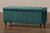 Kaylee Modern And Contemporary Teal Blue Velvet Fabric Upholstered Button-Tufted Storage Ottoman Bench BBT3137-Teal Velvet/Walnut-Otto