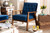 Sorrento Mid-Century Modern Navy Blue Velvet Fabric Upholstered Walnut Finished Wooden Lounge Chair BBT8013-Navy Velvet/Walnut-CC