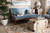 Asta Mid-Century Modern Light Blue Velvet Fabric Upholstered Walnut Finished Wood Sofa TOGO-Light Blue Velvet/Walnut-SF