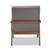 Naeva Mid-Century Modern Grey Fabric Upholstered Walnut Finished Wood Armchair BBT8040-Grey/Walnut-CC