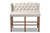 Alira Modern And Contemporary Beige Fabric Upholstered Walnut Finished Wood Button Tufted Bar Stool Bench BBT5349-Beige/Walnut-Bench