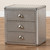 Armel French Industrial Silver Metal 3-Drawer Nightstand JY17B163-Silver-NS
