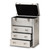 Serge French Industrial Silver Metal 3-Drawer Accent Storage Cabinet JY17B168-Silver-Cabinet