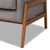 Perris Mid-Century Modern Light Grey Fabric Upholstered Walnut Finished Wood Sofa BBT8042-Grey/Walnut-SF