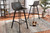 Tani Rustic Industrial Grey And Brown Faux Leather Upholstered Black Finished 2-Piece Metal Bar Stool Set T-18209-Greyish Brown/Black-BS