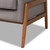 Perris Mid-Century Modern Light Grey Fabric Upholstered Walnut Finished Wood 3-Piece Living Room Set BBT8042-Grey/Walnut-3PC Set