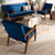 Sorrento Mid-Century Modern Navy Blue Velvet Fabric Upholstered Walnut Finished 3-Piece Wooden Living Room Set BBT8013-Navy Velvet/Walnut-3PC Set