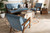 Asta Mid-Century Modern Light Blue Velvet Fabric Upholstered Walnut Finished Wood 3-Piece Living Room Set TOGO-Light Blue Velvet/Walnut-3PC SF Set