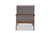 Naeva Mid-Century Modern Grey Fabric Upholstered Walnut Finished Wood 2-Piece Armchair And Footstool Set BBT8040-Grey/Walnut-2PC Set