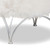 Celia Modern And Contemporary White Faux Fur Upholstered Silver Metal Ottoman FJ5A-013-White/Silver-Otto