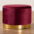 Marisa Glam And Luxe Red Velvet Fabric Upholstered Gold Finished Storage Ottoman JY19A221-Red/Gold-Otto