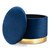 Marisa Glam And Luxe Navy Blue Velvet Fabric Upholstered Gold Finished Storage Ottoman JY19A221-Navy/Gold-Otto