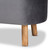 Simone Mid-Century Modern Grey Velvet Fabric Upholstered Wood Ottoman JY19A222-Grey/Natural-Otto