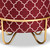 Candice Glam And Luxe Red Quatrefoil Velvet Fabric Upholstered Gold Finished Metal Ottoman JY19A255-Red/Gold-Otto