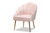 Cinzia Glam And Luxe Light Pink Velvet Fabric Upholstered Gold Finished Seashell Shaped Accent Chair TSF-6665-Light Pink/Gold-CC