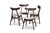 Britte Mid-Century Modern Beige Fabric Upholstered Dark Oak Brown Finished 4-Piece Wood Dining Chair Set Set Fiesta-Latte/Coffee Oak-DC