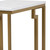 Renzo Modern And Contemporary Brushed Gold Finished Metal End Table With Faux Marble Tabletop AA-1822-Marble/Gold-ET