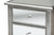 Leonie Modern Transitional French Brushed Silver Finished Wood And Mirrored Glass 2-Drawer Nightstand JY18A035-Silver-NS