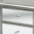 Leonie Modern Transitional French Brushed Silver Finished Wood And Mirrored Glass 2-Drawer Nightstand JY18A035-Silver-NS