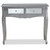 Leonie Modern Transitional French Brushed Silver Finished Wood And Mirrored Glass 2-Drawer Console Table YA2-Silver-Console