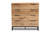 Reid Modern And Contemporary Industrial Oak Finished Wood And Black Metal 4-Drawer Dresser CH8000-Oak/Black-4DW-Dresser