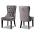 Remy Modern Transitional Grey Velvet Fabric Upholstered Espresso Finished 2-Piece Wood Dining Chair Set Set WS-F458-Grey Velvet/Espresso-DC