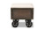 Harley Transitional Rustic Farmhouse Beige Fabric Upholstered Antique Distressed Wood And Black Metal 1-Drawer Wheeled Storage Ottoman JY19A415-Beige-Rustic-Otto