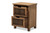 Clement Rustic Transitional Medium Oak Finished 2-Drawer Wood Spindle Nightstand LD19A004-Medium Oak-NS
