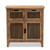 Clement Rustic Transitional Medium Oak Finished 2-Door And 2-Drawer Wood Spindle Accent Storage Cabinet LD19A006-Medium Oak-Cabinet