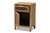 Clement Rustic Transitional Medium Oak Finished 1-Door And 1-Drawer Wood Spindle Nightstand LD19A008-Medium Oak-NS
