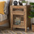 Clement Rustic Transitional Medium Oak Finished 1-Door And 1-Drawer Wood Spindle Nightstand LD19A008-Medium Oak-NS