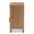 Clement Rustic Transitional Medium Oak Finished 1-Door And 1-Drawer Wood Spindle Nightstand LD19A008-Medium Oak-NS