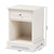 Chase Modern Transitional White Finished 1-Drawer Wood Nightstand SR161050-White-NS