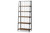 Ceren Vintage Rustic Industrial Distressed Wood And Black Metal Finished 5-Tier Living Room Ladder Shelf YLX-9071