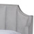 Adelie Modern Glam Light Grey Velvet Fabric Upholstered Walnut Brown Finished Wood King Size Wingback Platform Bed BBT6928-Light Grey Velvet/Walnut-King