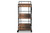 Neal Rustic Industrial Style Black Metal And Walnut Finished Wood Bar And Kitchen Serving Cart SR192044L-Rustic Brown/Black-Cart