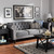 Emma Traditional And Transitional Grey Velvet Fabric Upholstered And Button Tufted Chesterfield Sofa Emma-Grey Velvet-SF