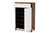 Coolidge Modern And Contemporary White And Walnut Finished 5-Shelf Wood Shoe Storage Cabinet With Drawer FP-03LV-Walnut/White
