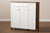 Coolidge Modern And Contemporary Walnut Finished 11-Shelf Wood Shoe Storage Cabinet With Drawer FP-05LV-Walnut/White