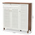 Coolidge Modern And Contemporary Walnut Finished 11-Shelf Wood Shoe Storage Cabinet With Drawer FP-05LV-Walnut/White