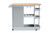 Donnie Coastal And Farmhouse Two-Tone Light Grey And Natural Finished Wood Kitchen Storage Cart RT672-OCC-Natural/Light Grey-Cart