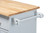 Donnie Coastal And Farmhouse Two-Tone Light Grey And Natural Finished Wood Kitchen Storage Cart RT672-OCC-Natural/Light Grey-Cart