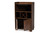 Carrie Transitional Farmhouse Walnut Brown Finished Wood Wine Storage Cabinet RT677-OCC-Walnut-Cabinet