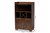 Carrie Transitional Farmhouse Walnut Brown Finished Wood Wine Storage Cabinet RT677-OCC-Walnut-Cabinet