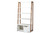 Senja Modern And Contemporary Two-Tone White And Ash Walnut Brown Finished Wood 2-Door Ladder Bookshelf BC 1684-00-Ash Walnut/White-Shelf