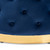 Sasha Glam And Luxe Royal Blue Velvet Fabric Upholstered Gold Finished Round Cocktail Ottoman TSF-6689-Royal Blue/Gold-Otto