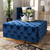 Verene Glam And Luxe Royal Blue Velvet Fabric Upholstered Gold Finished Square Cocktail Ottoman TSF-6690-Royal Blue/Gold-Otto